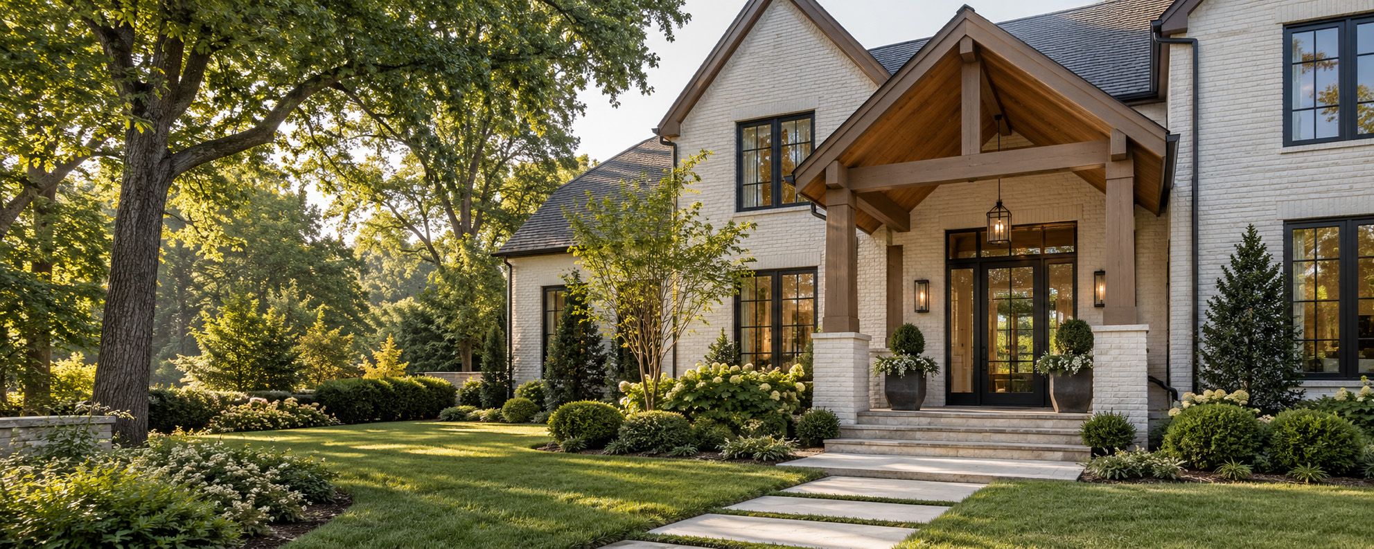 Residential home exterior illustrating architectural design and outdoor space